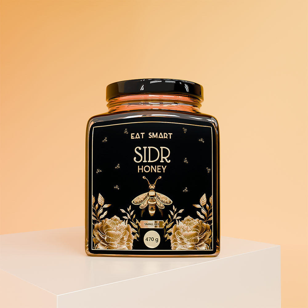 Sidr Honey (Small Bee) with Saffron – Premium Raw Sidr Honey Blend